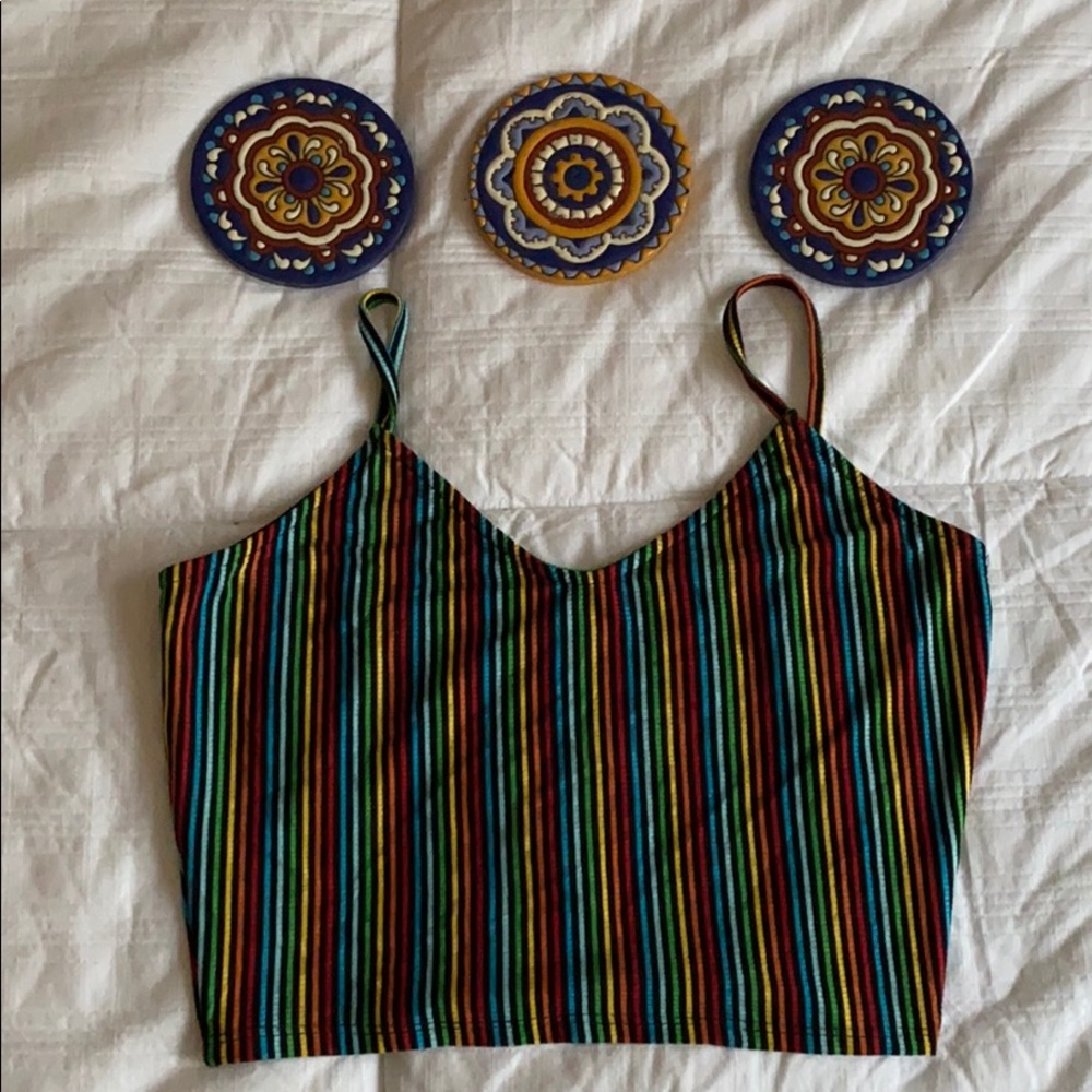 Rainbow cami crop top